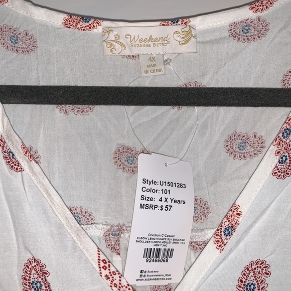 Weekend by Suzanne Betro tunic FITS SMALL - Picture 5 of 6